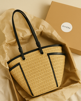The Riviera Premium Straw Tote